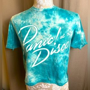 Panic at the Disco Cropped Tie Dye Top